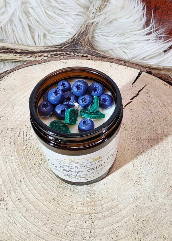 kleine braune Duftkerze blueberry-vanilla