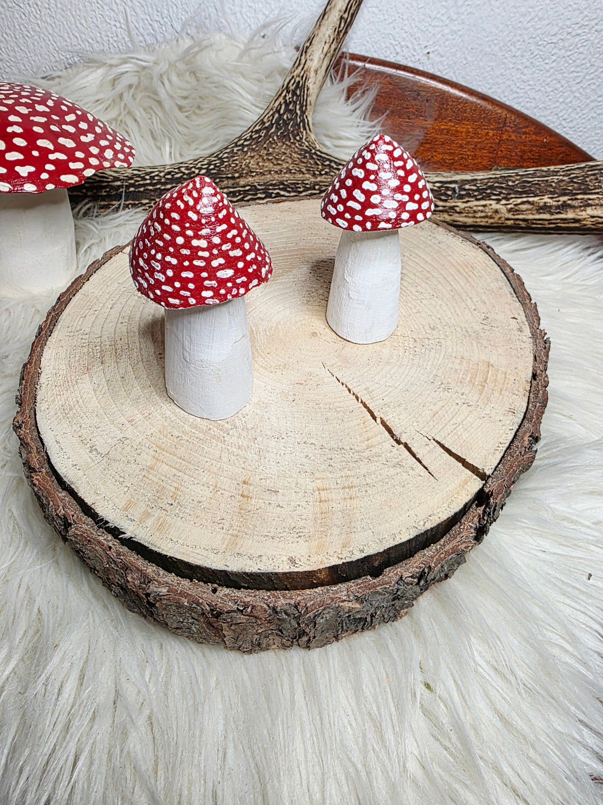 kleine Holzpilze "Fliegenpilz"