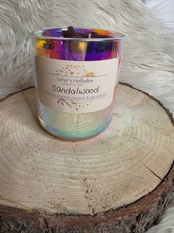 große irisierende Duftkerze sandalwood