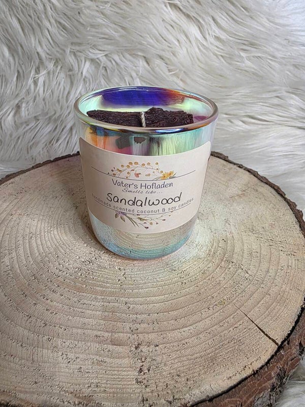 kleine irisierende Duftkerze sandalwood