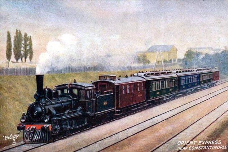 Orient Express vintage train on Baron de Hirsch tracks