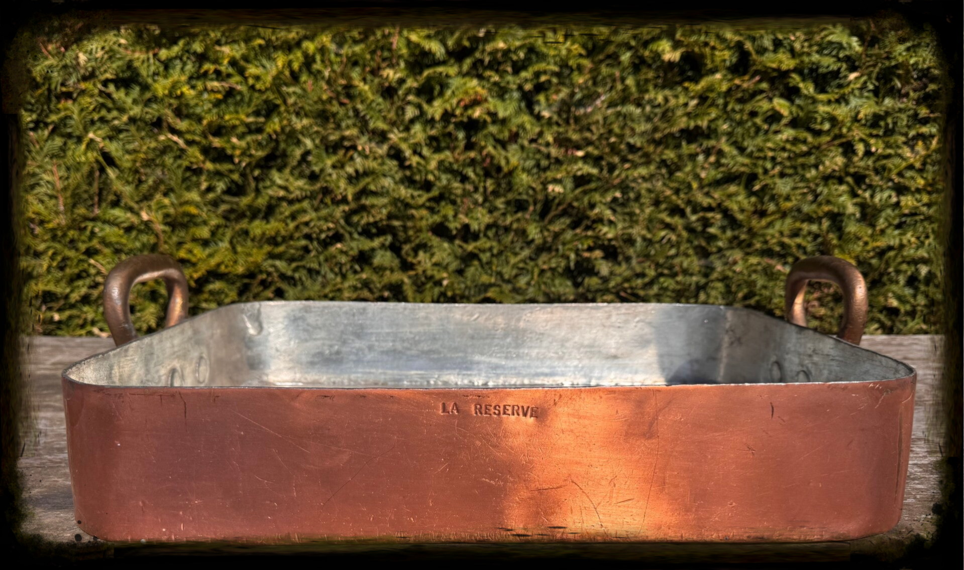 “Sally”Roastingpan from restaurant "La Reserve" copper new tin heavy 2.7 -3mm