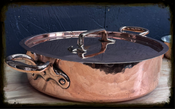 Antique copper rondeau 36cm "Joel"