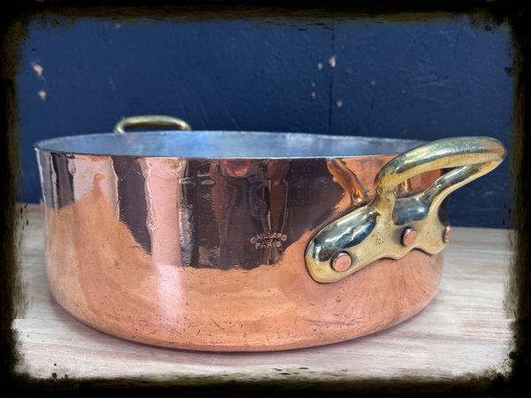 Gaillard Copper Rondeau 3.1/3.3mm – Mid-1950s to 1980s – Newly Retinned – 35 cm / 13.8" – Flat Bottom