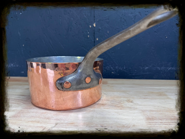 Saucepan  E. Dehillerin – Restaurant Aubergade – 1960s – Newly Retinned – 18 cm / 7.1"