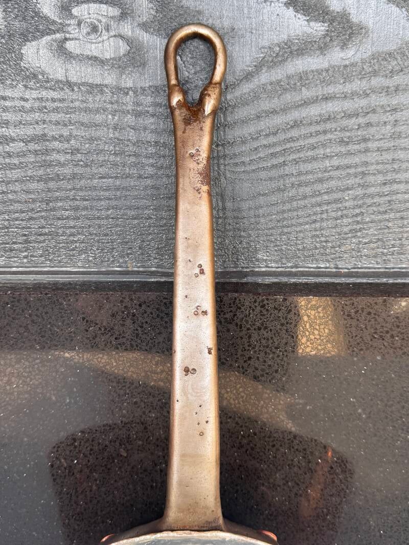 Hanging eye repair - historic weld - Windsor pan handle