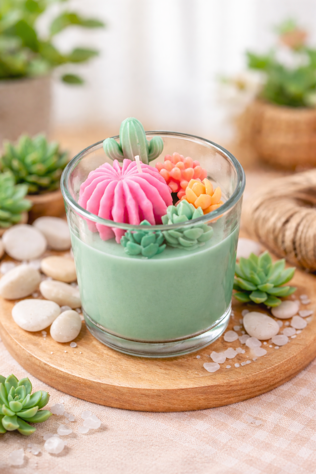 Cactus succulent candles