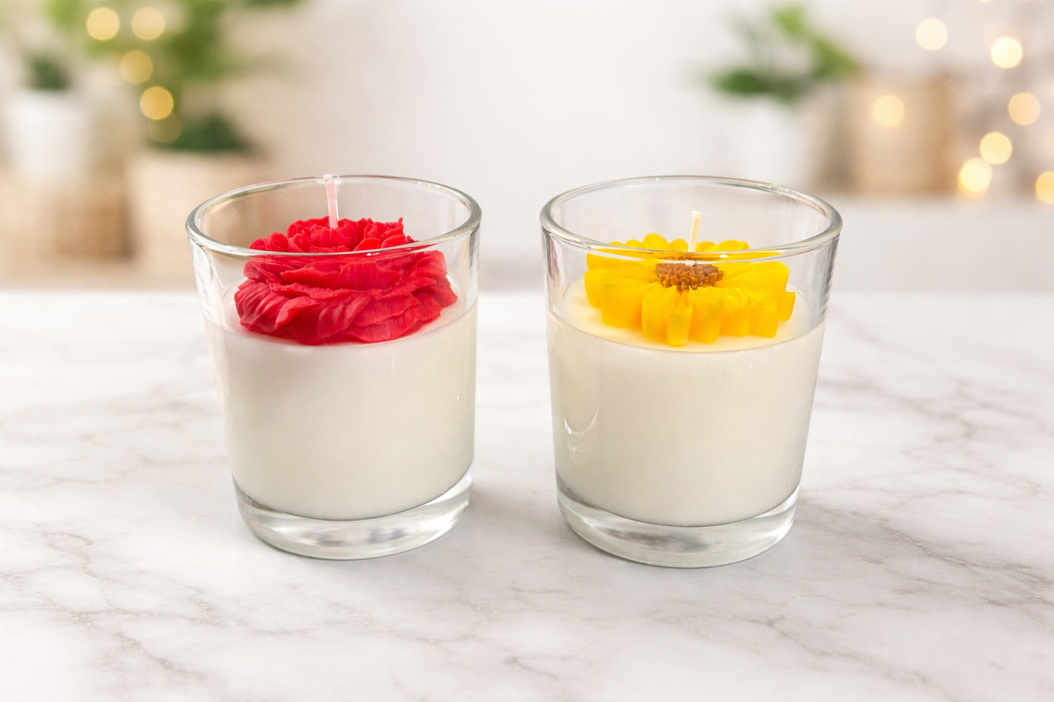 Sunflower and Rose candle bundle