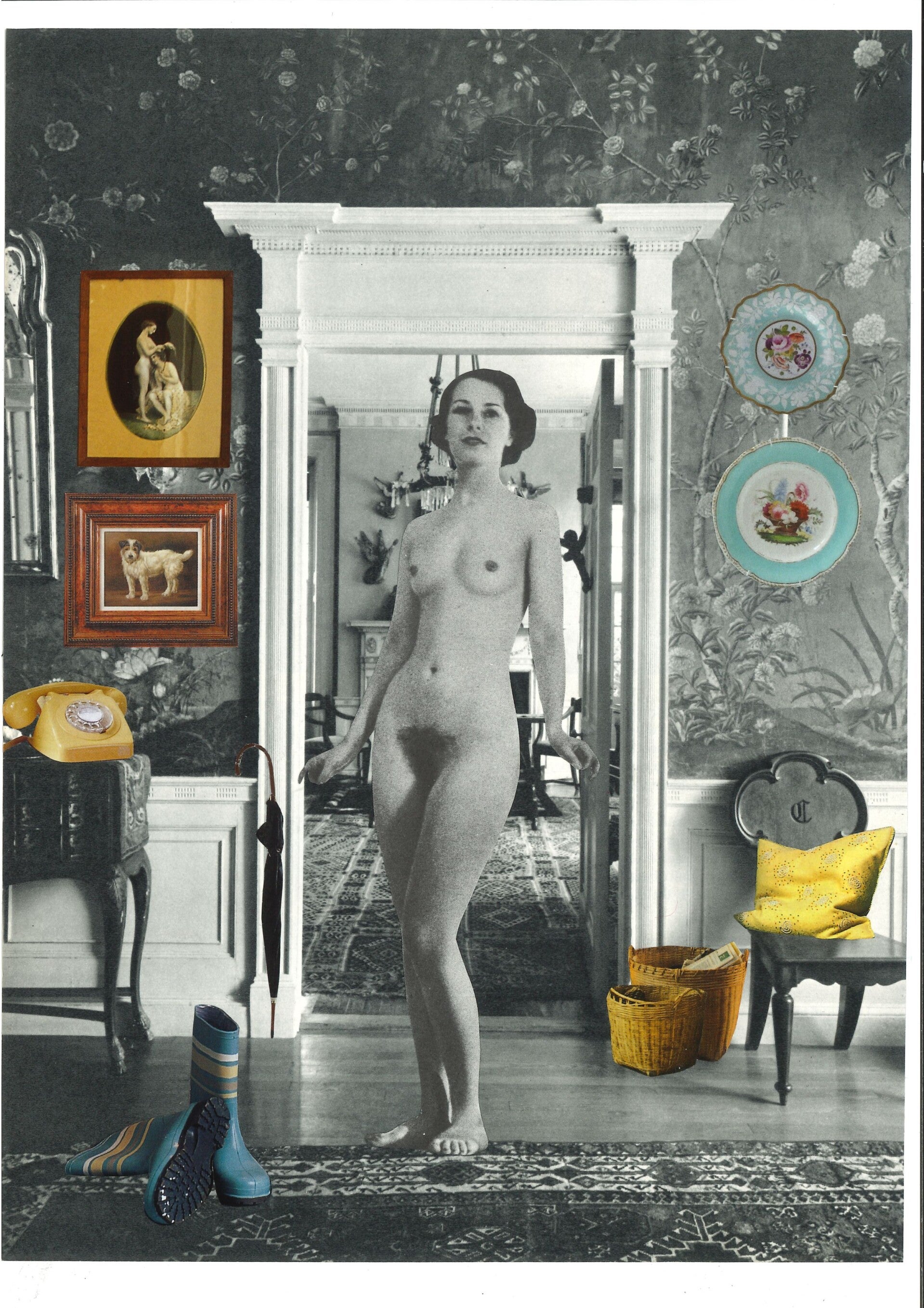 Original collage "Annie" from the Home Bodies Collection