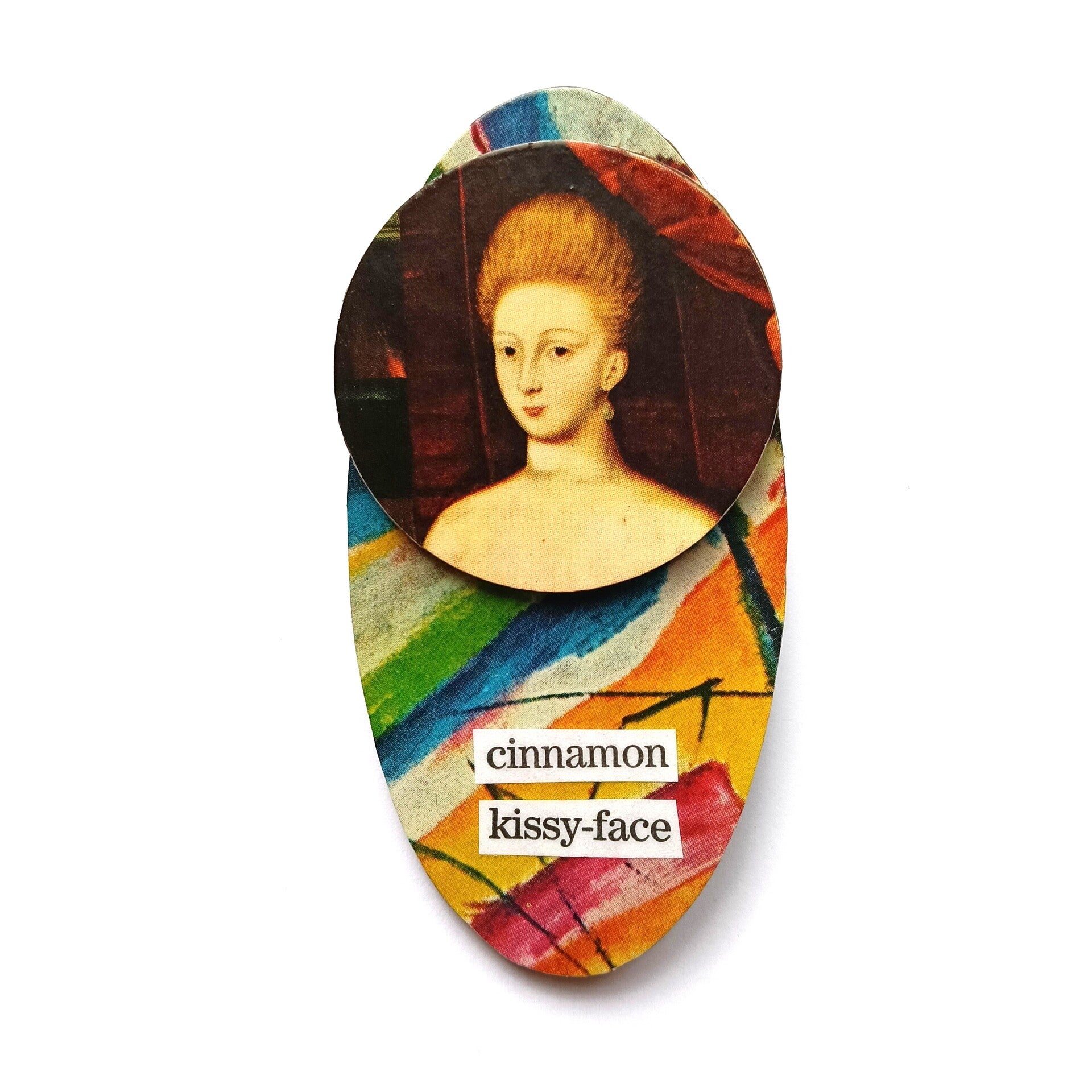 Cinnamon Kissy Face Brooch
