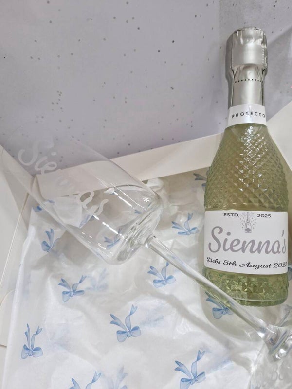 Champagne Flute & Mini Bottle Gift Set