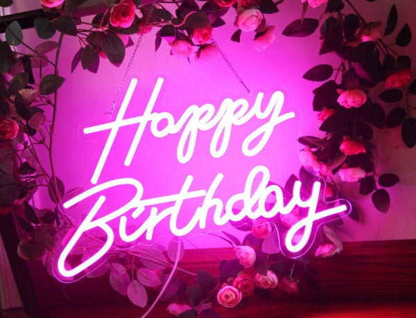Happy Birthday Neon Sign
