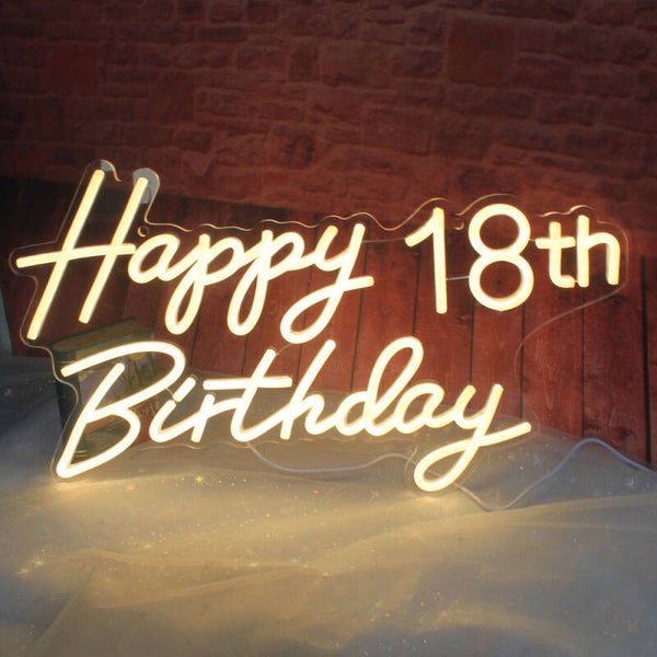 Birthday Age Neon Signs