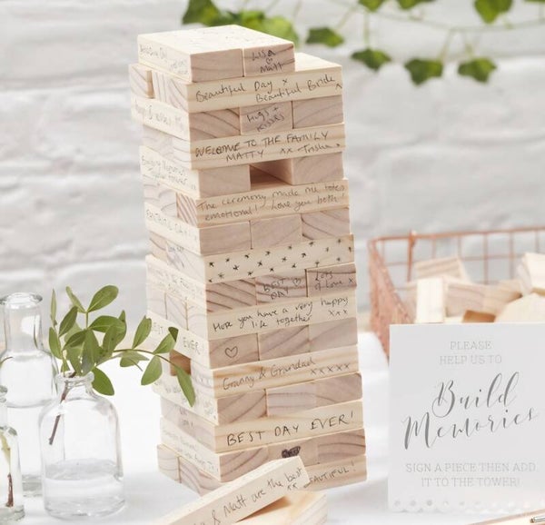 Wedding Guest Book Jenga
