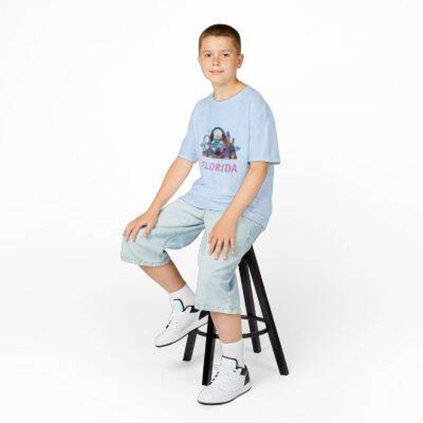 Universal Theme Park Kids T-Shirt — Colourful Orlando Vacation Tee | Personalise location - Florida,  California, UK
