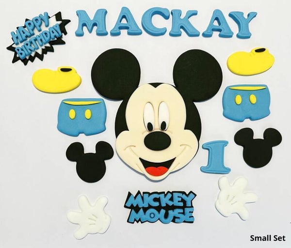 Blue Mickey Mouse Cake Toppers Edible Fondant