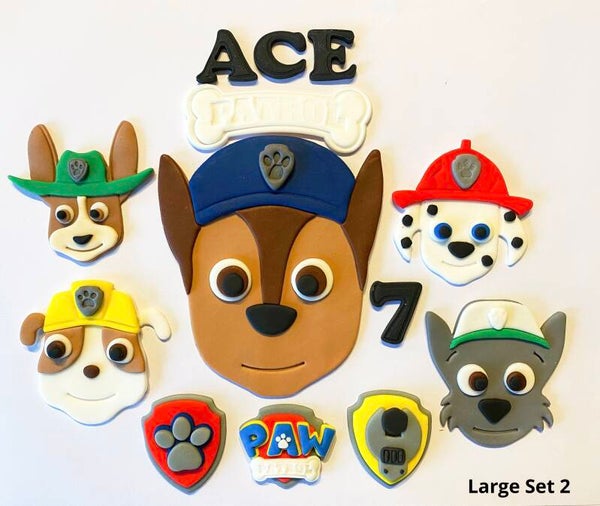 Paw and Patrol Chase Cake Toppers Edible Fondant