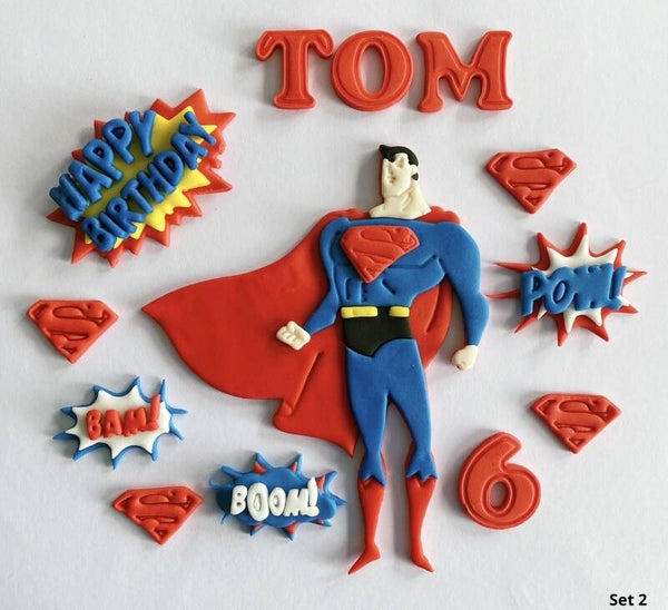 Superman Cake Toppers Edible Fondant