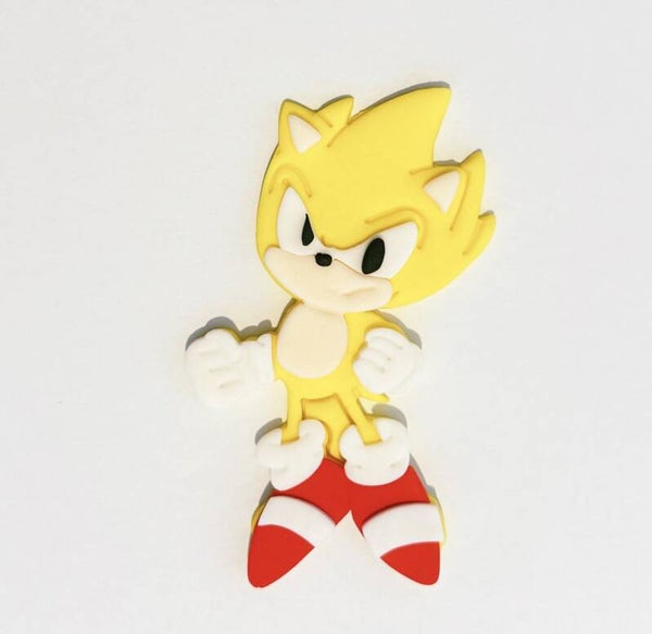 Super Sonic The Hedgehog Cake Toppers Edible Fondant