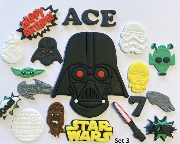 Darth Vader Cake Toppers Edible Fondant