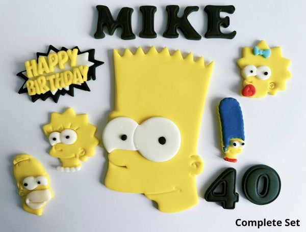 The Simpsons Bart Cake Toppers Edible Fondant
