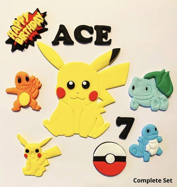 Pikachu Cake Toppers Edible Fondant