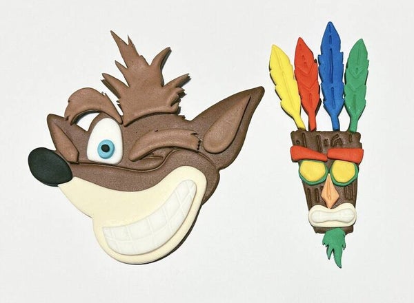 Crash Bandicoot Cake Toppers Edible Fondant