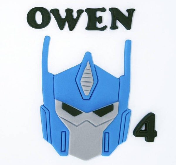 Transformers Optimus Cake Toppers Edible Fondant