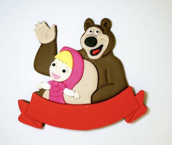 Masha and The Bear Cake Toppers Edible Fondant