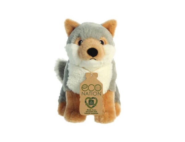 Pluchen Knuffel Wolf van Eco Nation - 24 cm
