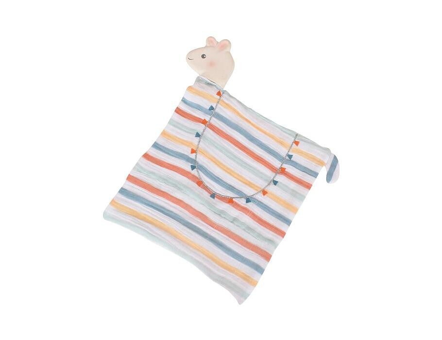 Knuffeldoekje Lama met natuurrubberen kopje