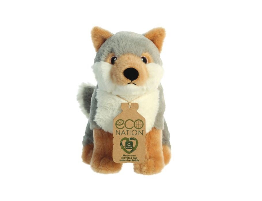 Pluchen Knuffel Wolf van Eco Nation - 24 cm