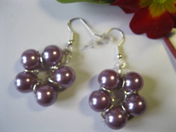 Paire de Boucles d'Oreilles en forme de fleur ! - E1038