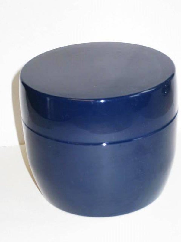 Kobaltblauwe kunststof scheerkom met deksel-No.101