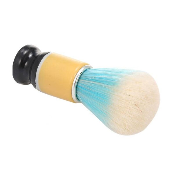 Scheerkwast Fashion Syntetisch ,,Blue,,met zwartbruine kunststof handgreep.