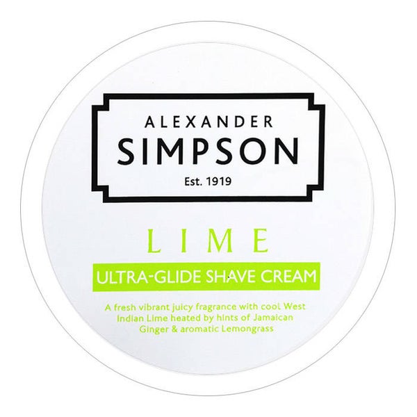 Alexander Simpson 1919 Lime Ultra-Glide Scheercréme 180ml-New