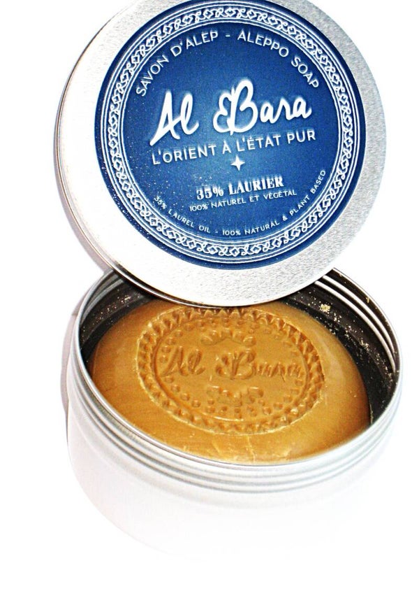 Al Bara Scheerzeep met 35% Laulierbesolie 120 gram in blik-Vega
