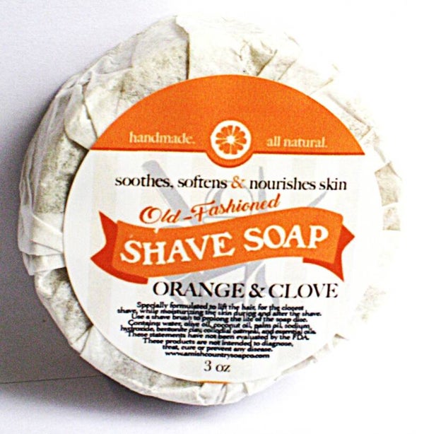 Amish Traditionele Natuurlijke Orange&Kruidnagel&Kaneel scheerzeep-85 gram
