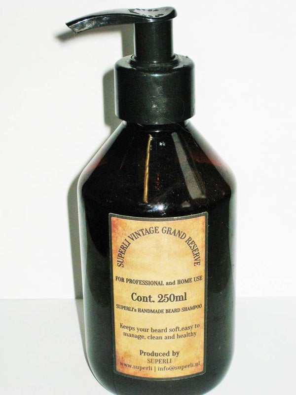 Superli Handmade Baardshampoo Menthol&Kampfor 250ml-Pompje
