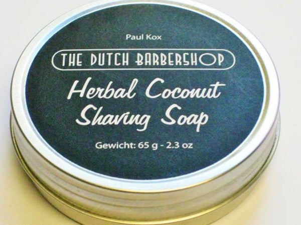 Dutch Barbershop natuurlijke ,,Coconut,, scheerzeep blik 65 gram