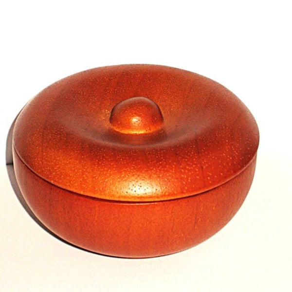 Kox Mahonie houten scheerkom met deksel no.32