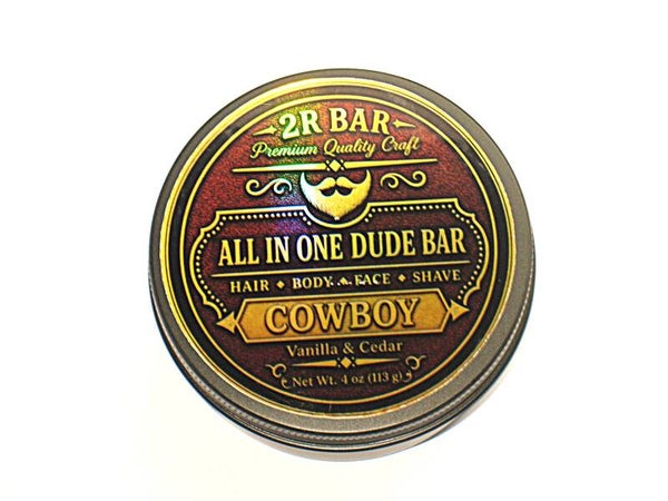 Alles in een Dude Bar ,,Cowboy,,Vanilla&Cedar-113 gram.