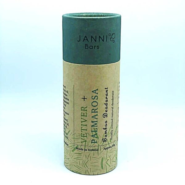 Janni Bars Natuurlijke Vetiver&Palmrosa Bamboe deostick-65 gram