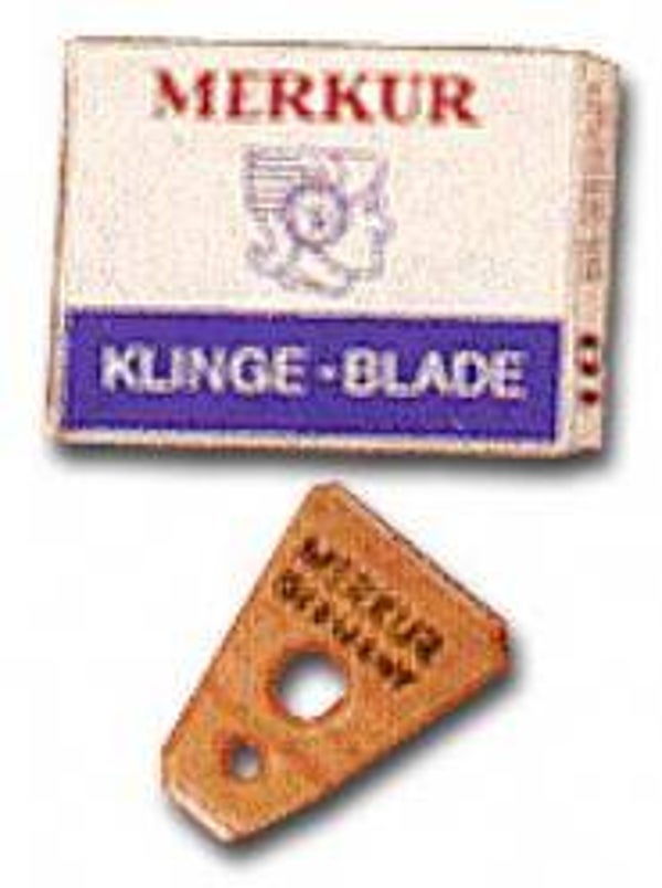 Merkur Snorren scheermesjes voor het Snorrenscheermes.