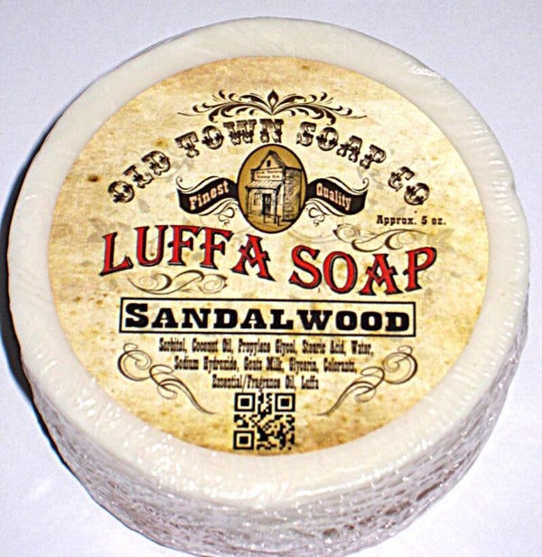 Old Town Sandal wood Luffa zeep Zeep&Spons in een 140gram