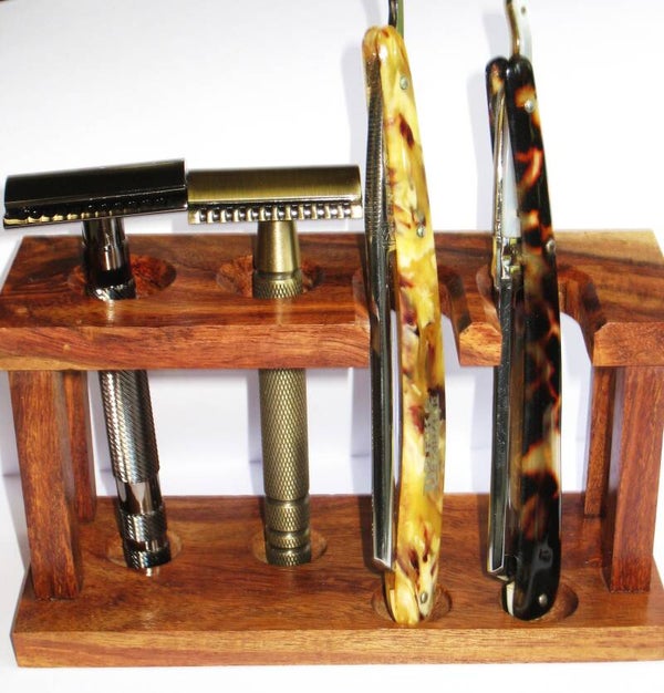 Mr.Kox Houten Scheermes Standaard voor 4 scheermessen-no.11