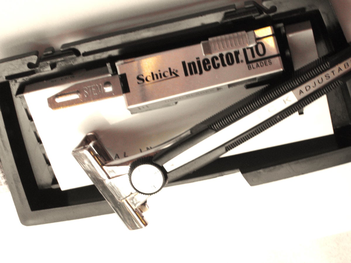 Klassiek gebruikte Schick Injector Agjustable Razor +10 Schick Injector ...