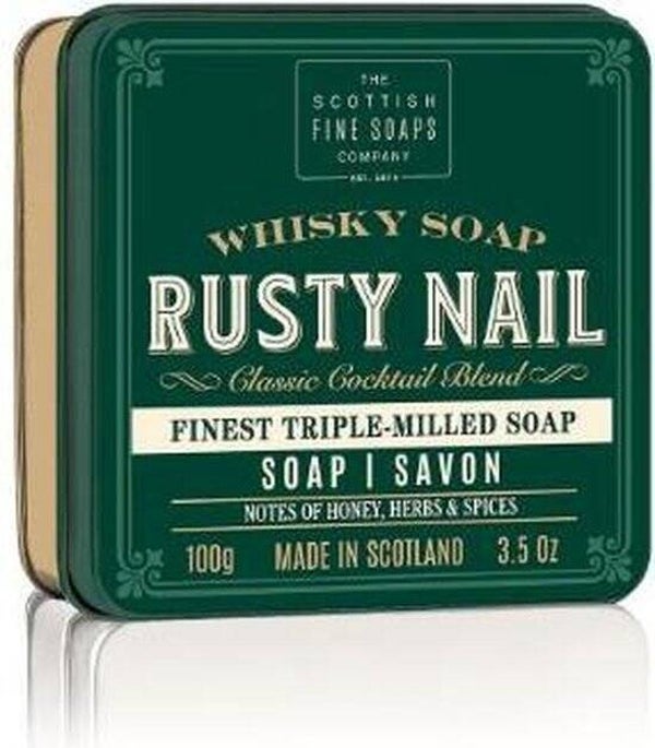 Scottish Fine Soaps Rusty Nail Whisky Soap in blik-100 gram-Vega