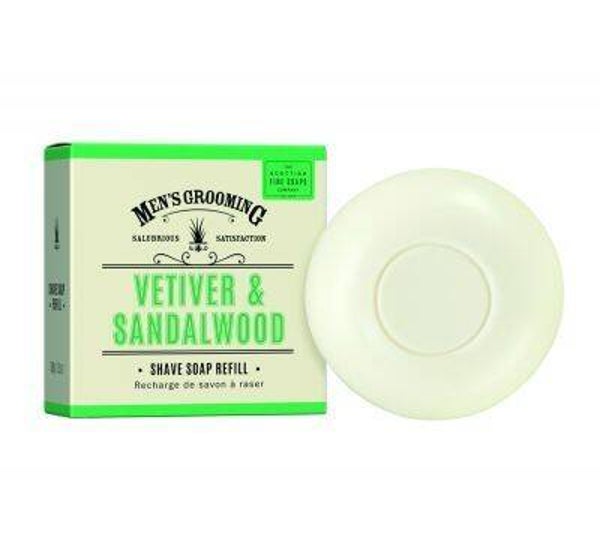 Scottish fine Soaps Vetiver&Sandalwood Scheerzeep vulling 100 gram.