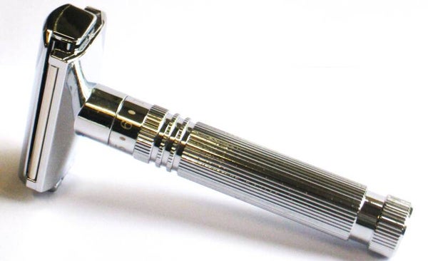 Aquarius shaving 18T Verstelbaar scheermes Zilver+bamboe standdard+10 mesjes.